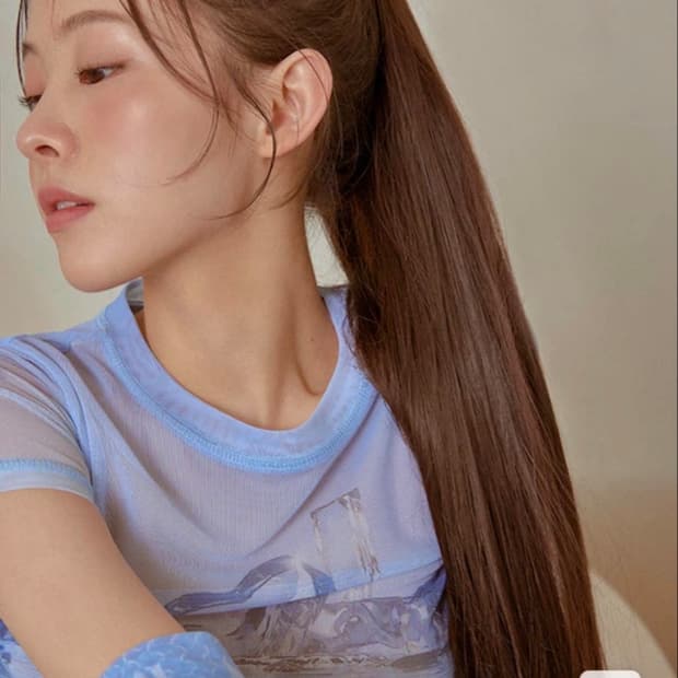 (미사용)🩷핑크에이지 포니테일 25인치🩷