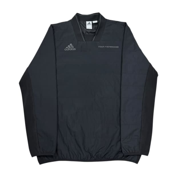 아디다스 X 고샤 루브친스키 블랙 웜업 풋볼 플리스 저지 맨투맨 블랙 M