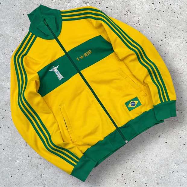 [95] 00s 아디다스 브라질 삼바 트랙 자켓 옐로우 B576