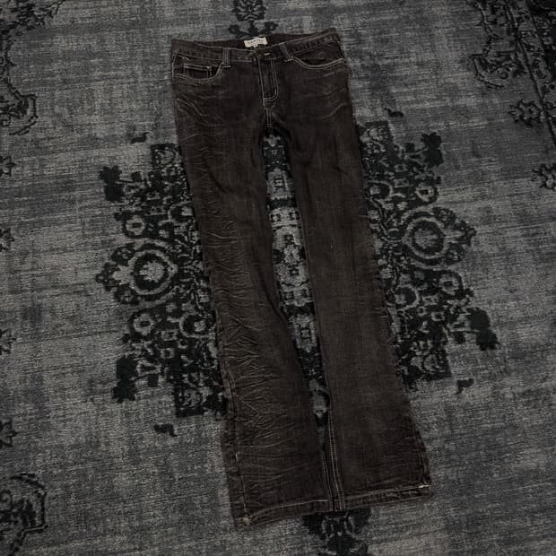 Lowbox 00s grunge grey washed denim pant