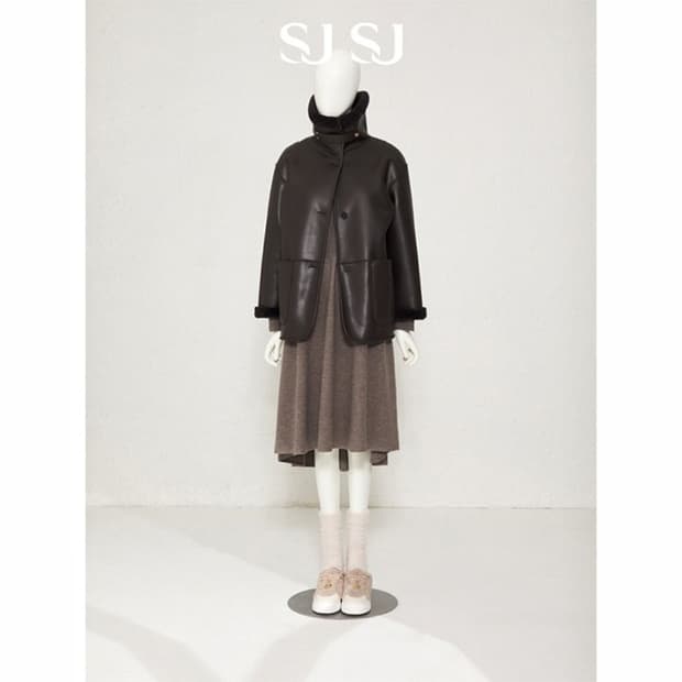 SJSJ 24 하이넥 무스탕 자켓