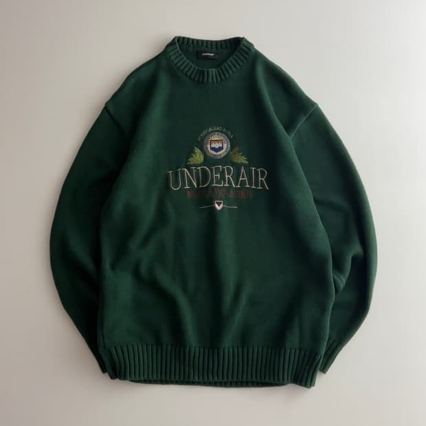 언더에어 빈티지 자수 니트 스웨터 L