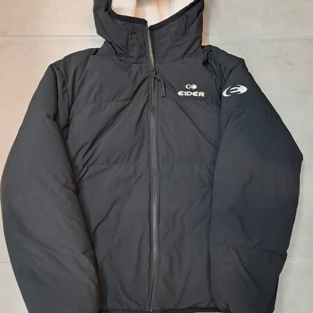 아이더 블랙 양면 패딩 점퍼 L(거의새것)