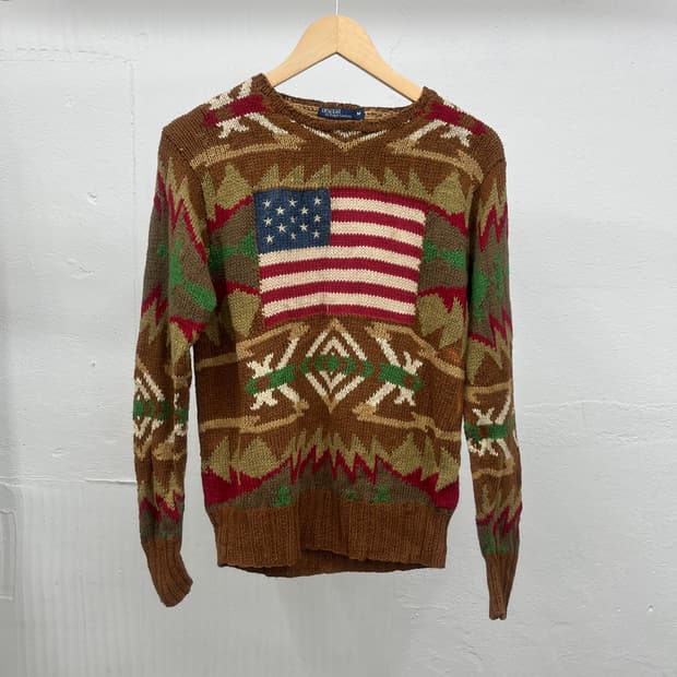 M) POLO RALPH LAUREN NAVAHO FLAG KNIT