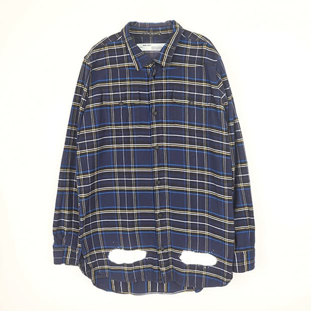 오프화이트 16SS 롱 플란넬 셔츠 (XL) 