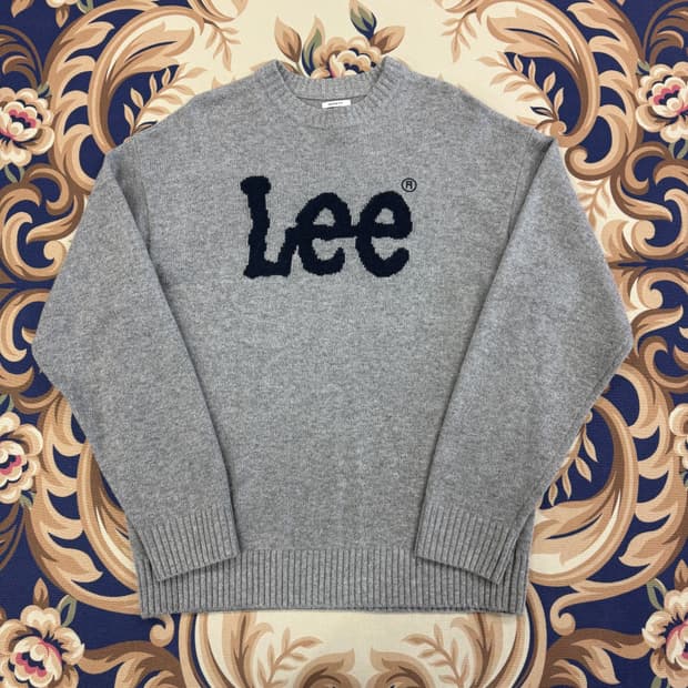 (XL)리 Lee 빅로고 니트(그레이)