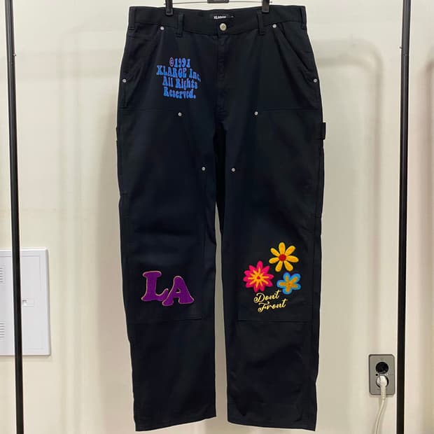 엑스라지 자수패치 더블니 카펜터 워크 팬츠