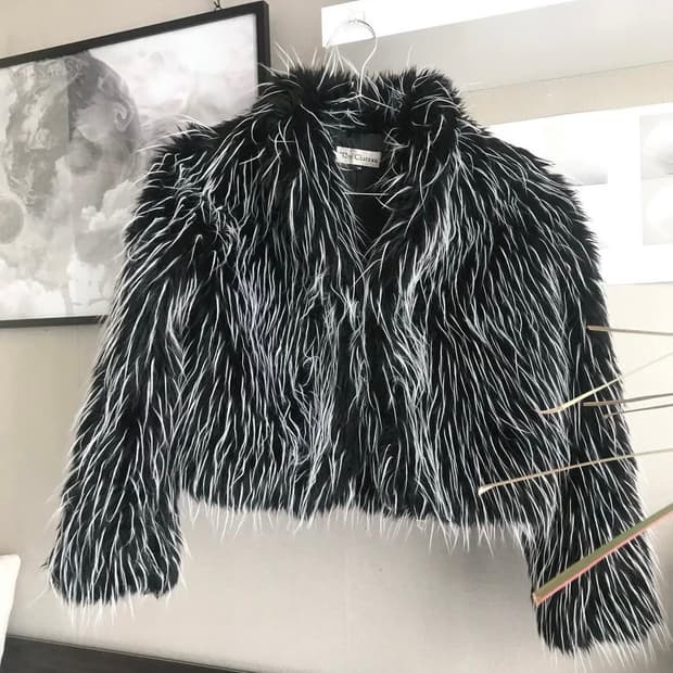 Black fur jacket