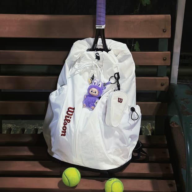 윌슨 wilson 드로으스트링 V2 테니스백팩 화이트