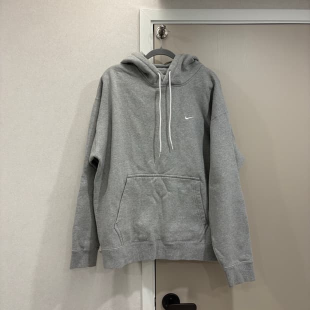 나이키 NRG 솔로 스우시 플리스 후드 다크 그레이 헤더 us L