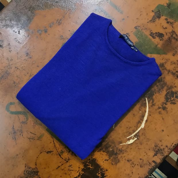 폴로랄프로렌 딥 블루 캐시미어 혼방 A라인 긴팔 원피스 여성 44 사이즈