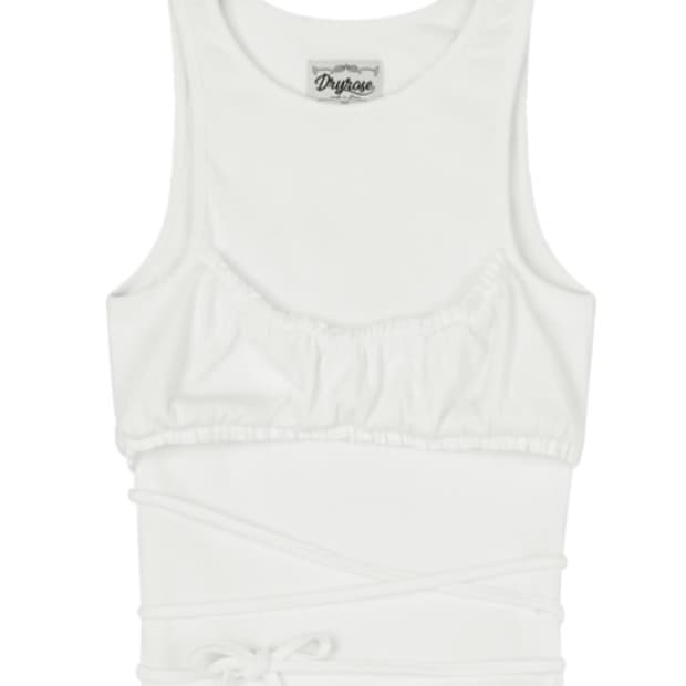 드라이로즈 FRILL STRING CAMI TOP (IVO)