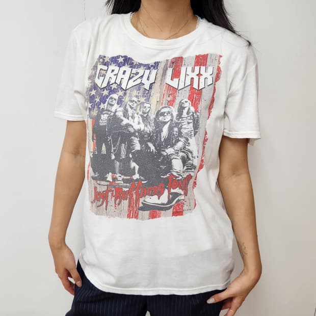 Crazy Lixx 'Just Ruffness' USA 투어 밴드 티셔츠