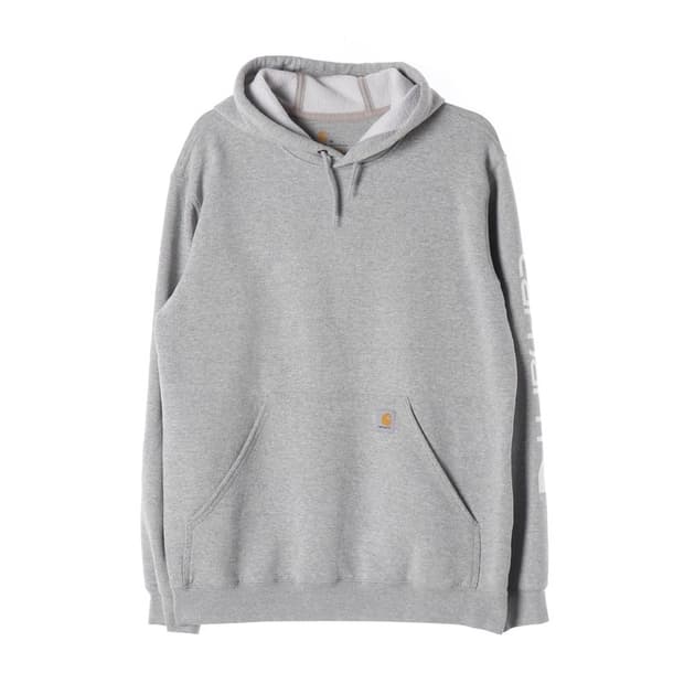 칼하트 오리지널 핏 슬리브 로고 기모 후드티 M