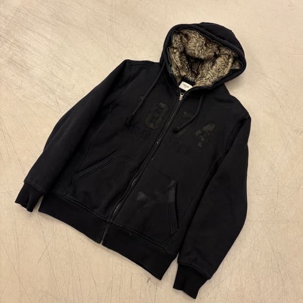 폴햄 y2k 양털 후드 집업