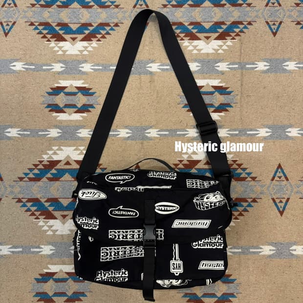 [OS] 히스테릭글래머 프린트 숄더백 블랙 
