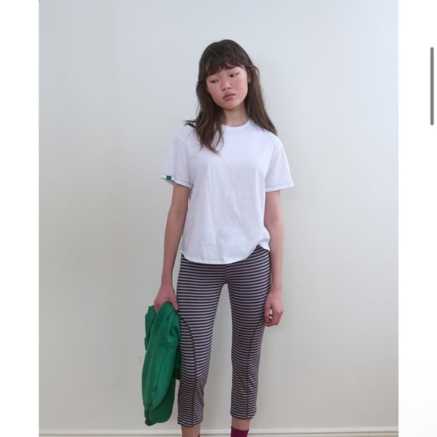 노컨텐츠 331. Stripe  Leggings _ Brown