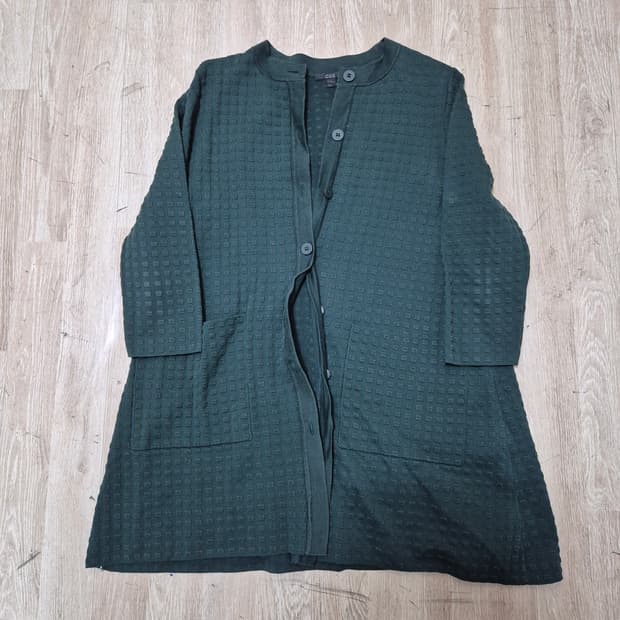 COS 코스 다크 그린 미디 가디건