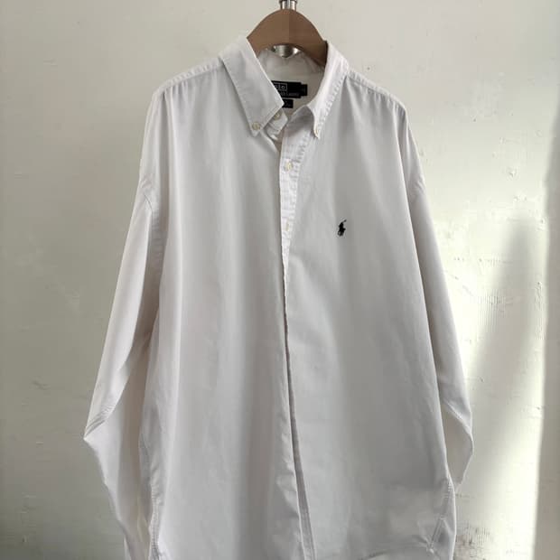 Polo 폴로 랄프로렌 화이트 블레이크 코튼 오버 셔츠 
