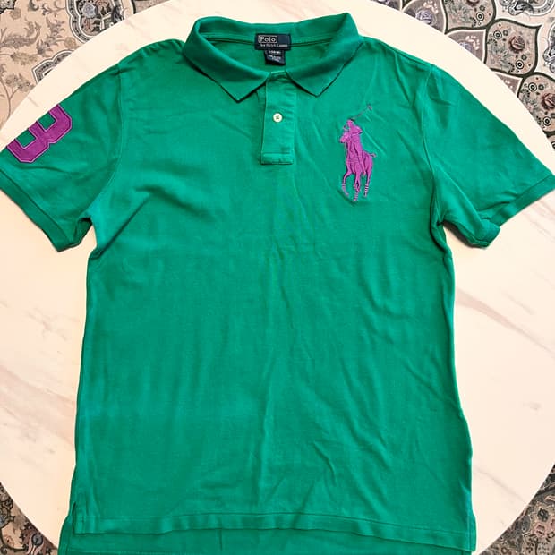 랄프로렌 빅포니 그린 폴로셔츠 L(14-16)