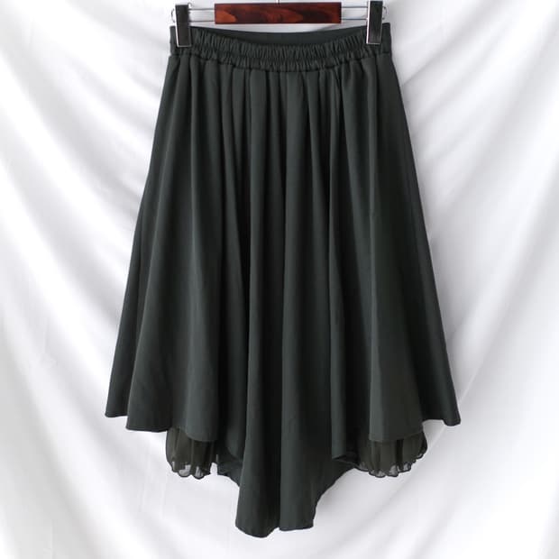 axes femme) lace layered shirring skirt