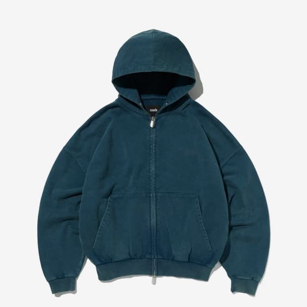 스웨이드 CROPPED WASHED HOOD ZIP UP S