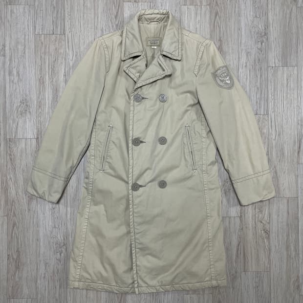 95~100) 폴로 랄프로렌 미해군 누빔 롱 피코트(RRL&LVC)