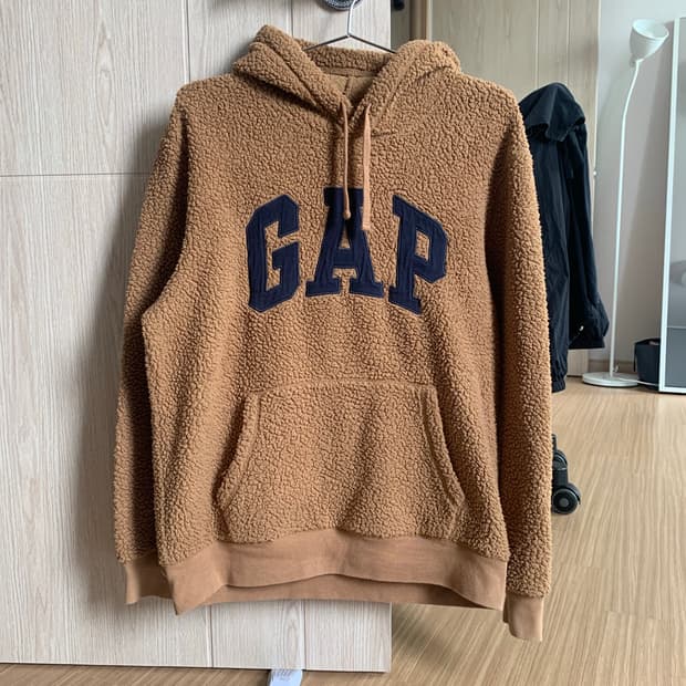 갭 브라운 뽀글이 후드티