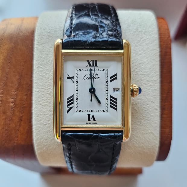 까르띠에 탱크머스트 XL 짝수로만 빈티지 쿼츠