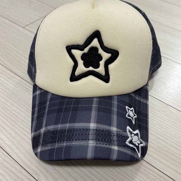 스타팀 트러커햇 체크 블루 2024