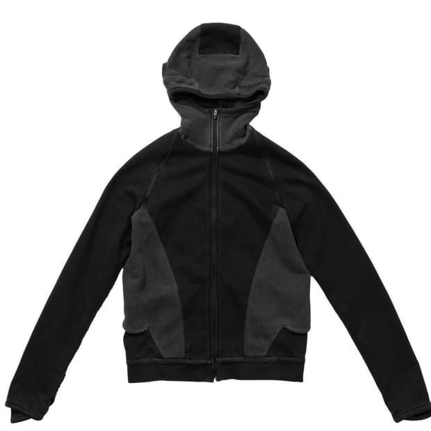 혜인서 25fw slashed zip hoodie 차콜