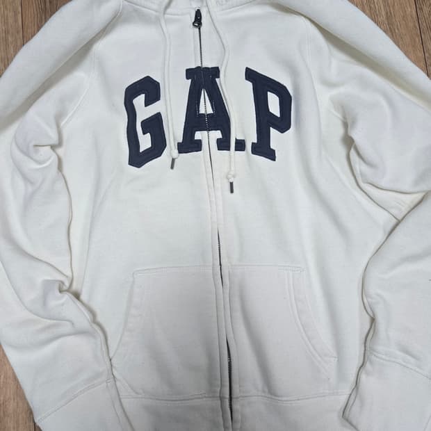 GAP 갭 아이보리 화이트 후드집업 져지 대장
