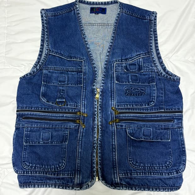 아메카지 워크웨어 데님 베스트