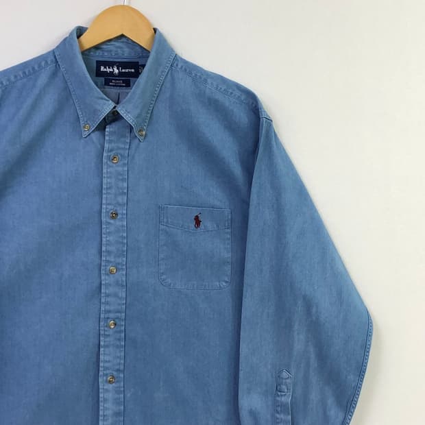 XL 폴로 데님 셔츠