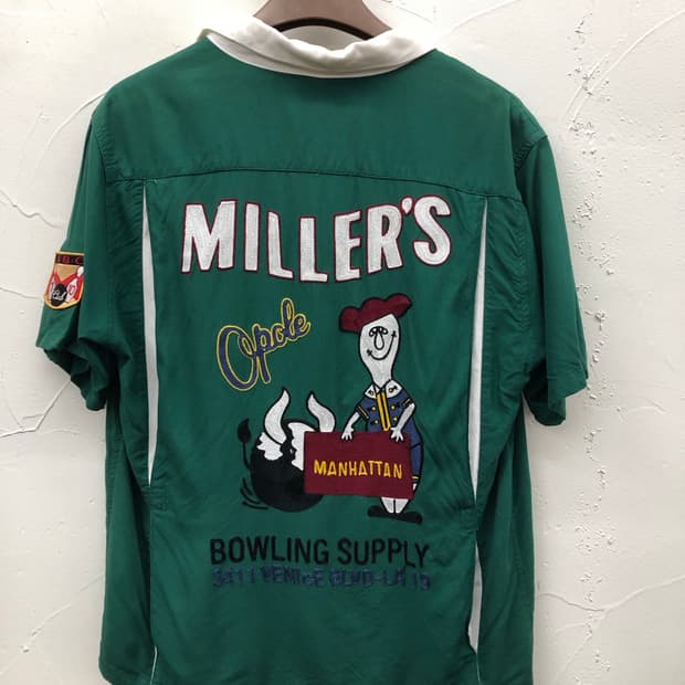 휴스턴 레이온 자수 볼링 셔츠