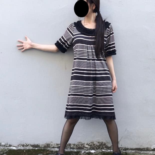 JPN 일본 빈티지 모리걸 stripe ops