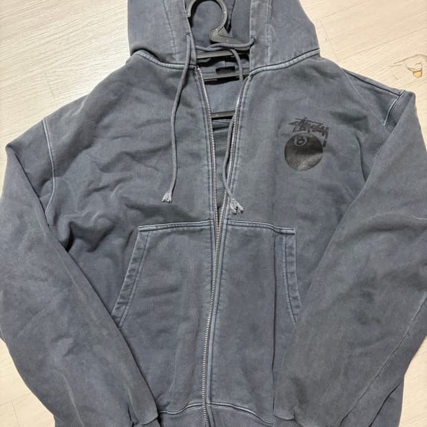 스투시8볼 피그먼트 후드집업