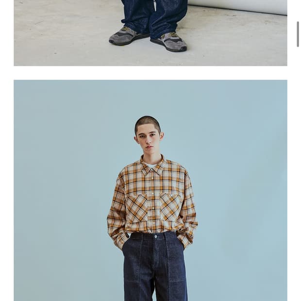 유니폼브릿지 퍼티그 포켓 데님 팬츠 xl 34