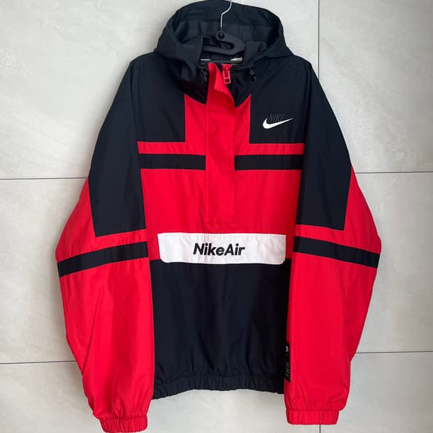 나이키 에어 우븐 바람막이 검,빨 [XL]