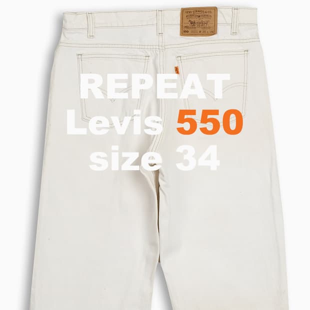리바이스 550 오렌지탭 화이트진 90s USA OR55036119