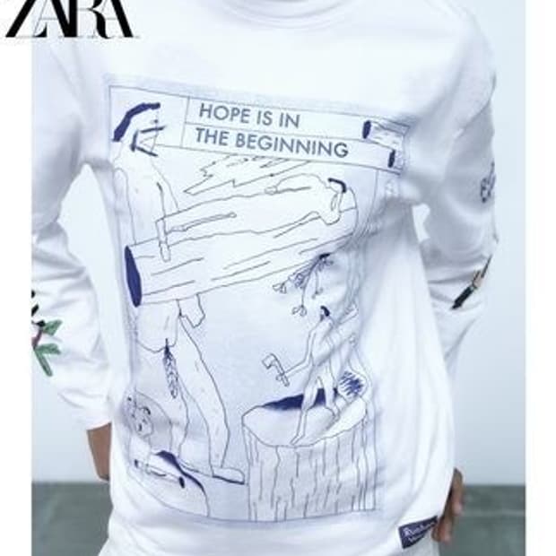 ruohan wang 자라 콜라보 티셔츠