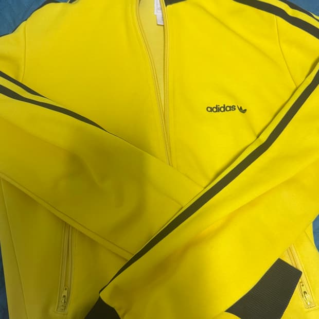 아디다스 파이어버드 베켄바우어 옐로우 검정 노랑검정 노검 져지 85