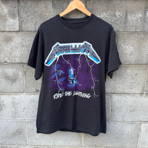 빈티지 METALLICA 밴드 프린팅 반팔 티셔츠 L