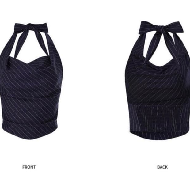 [제니 착용] 낫유어로즈 드레이핑 홀터넥 탑