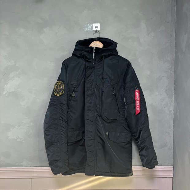 알파인더스트리 N-3B 파카 자켓 블랙