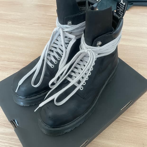 [290] 닥터마틴 릭오웬스 쿼드솔 스틸토 부츠 블랙