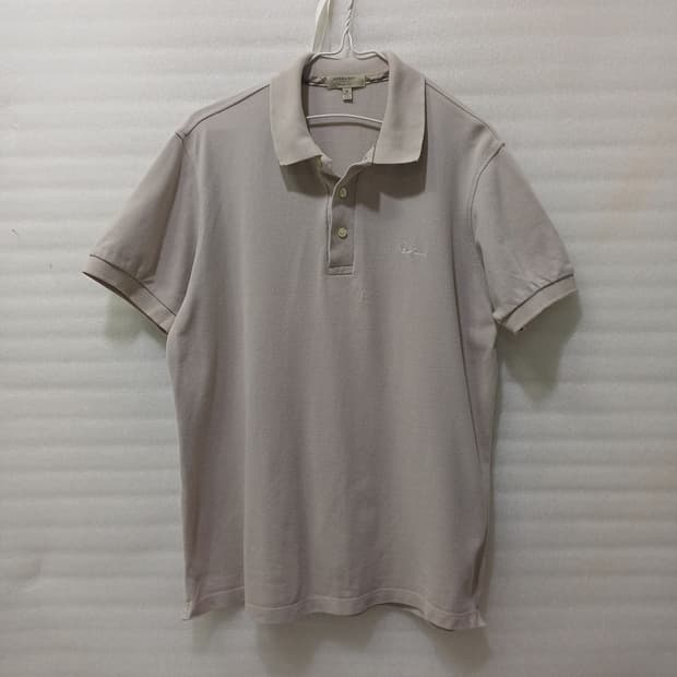 영국정품 버버리 남성 피케 카라 반팔 티 여유 M ~ L 베이지 사랑봉봉