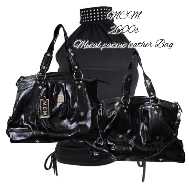 MCM 2000s Metal patent leather Bag