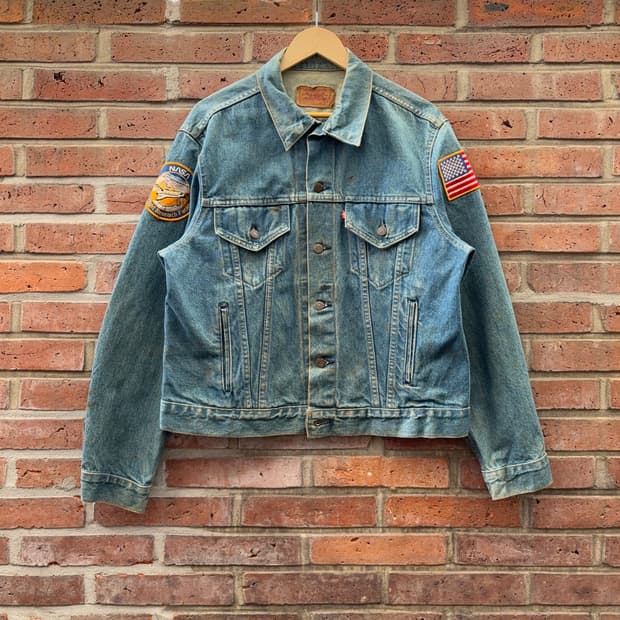 8~90s USA 리바이스 70506 패치 커스텀 데님 트러커