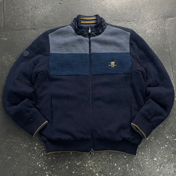 105 헨리코튼 골프 하이브리드 니트 패딩